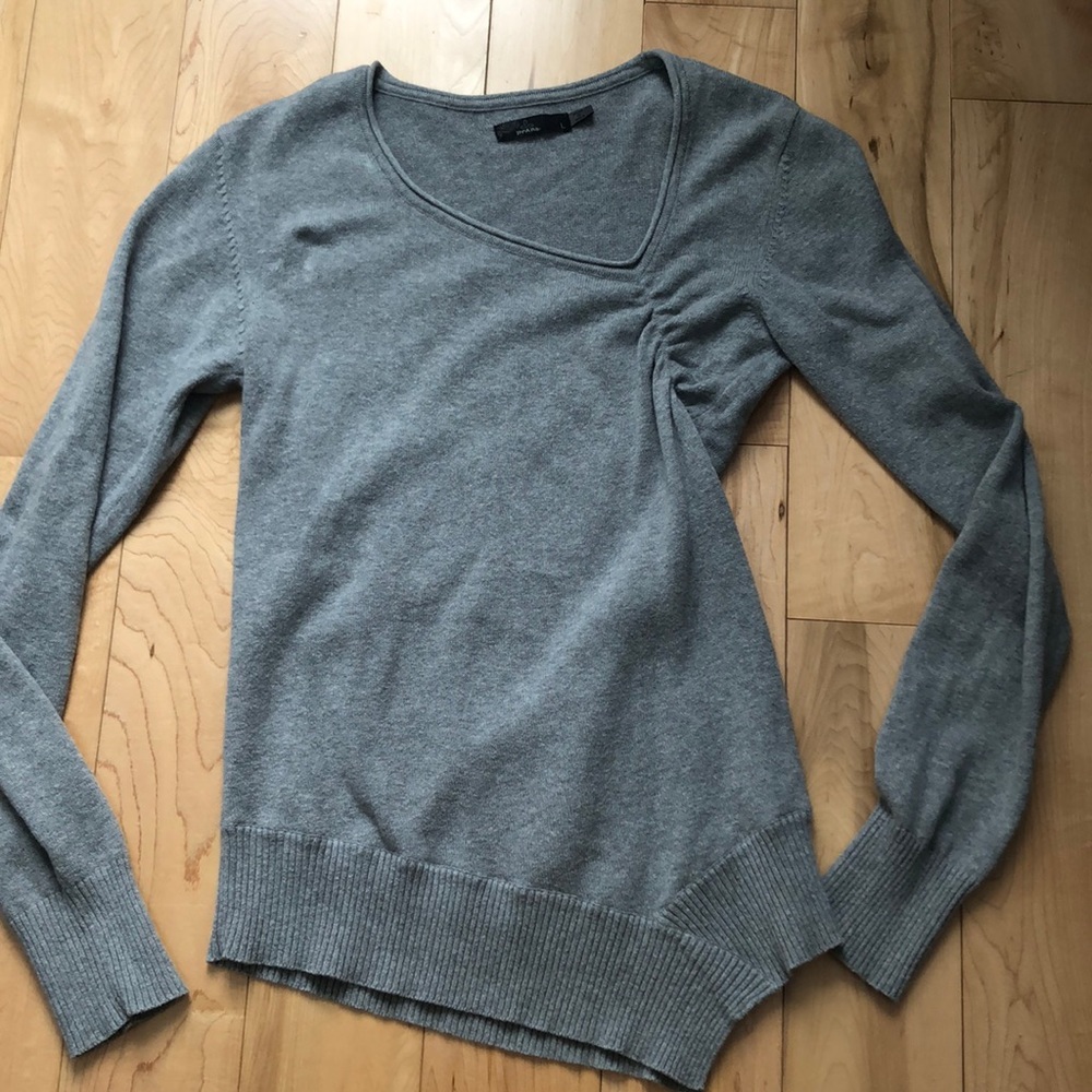 Prana Asymmetrical organic cotton & wool sweater